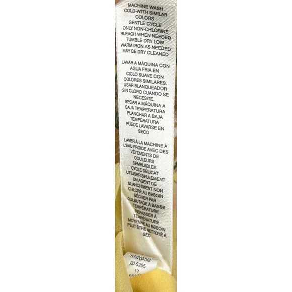 White House Black Market Floral Lace Back Lined Havana Cami Yellow Floral Size M - Picture 9 of 10